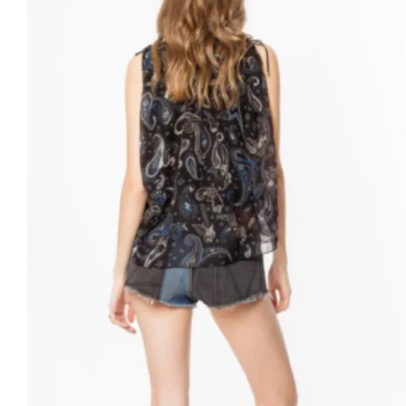 ZADIG & VOLTAIRE Thym Paisley Printed Blouse - Picture 3 of 12